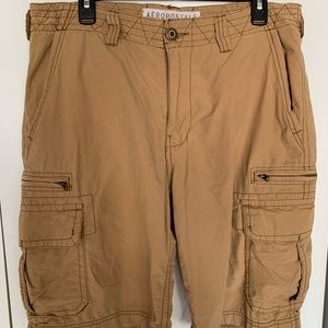 Aeropostale -Men’s dark khaki cargo shorts-Size 33